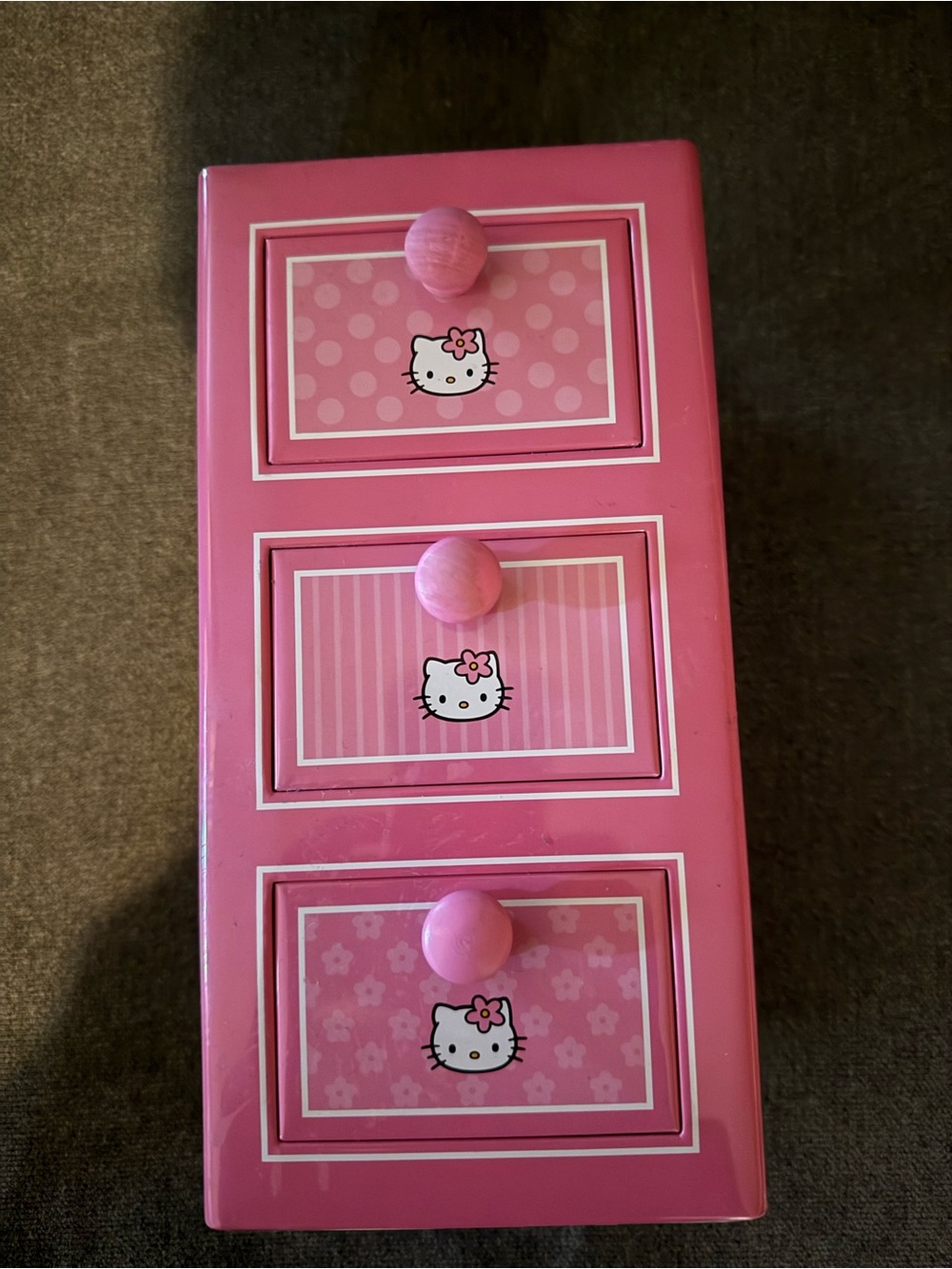 Sanrio Hello Kitty Pink 3-Drawer Mini Organizer